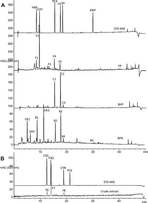 Representative Hplc Dad Chromatograms Of Free Fp Conjugated Bhp