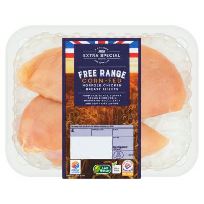 Asda Extra Special Free Range Corn Fed Norfolk Chicken Breast Fillets