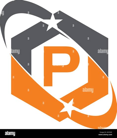 Star Swoosh Letter P Stock Vector Image Art Alamy