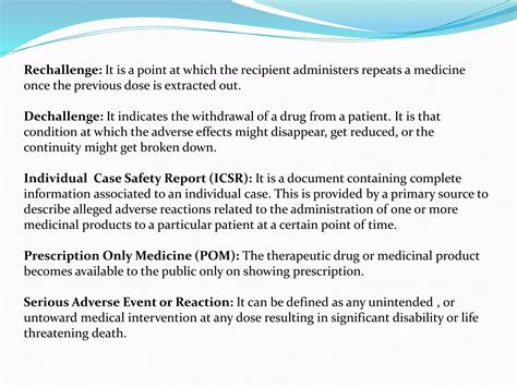 Basic Terminologies Used In Pharmacovigilance Pptx