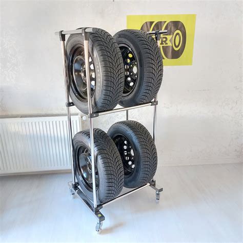 Portable Adjustable Tire Rack, Tire Organizer Rack, Garage Organizer ...