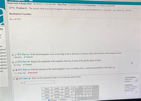 Solved 13 Problem 8 The Electric Field In An