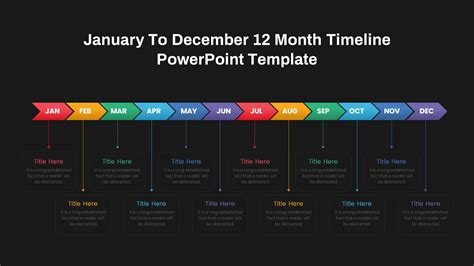 January To December 12 Month Timeline PowerPoint Template SlideBazaar