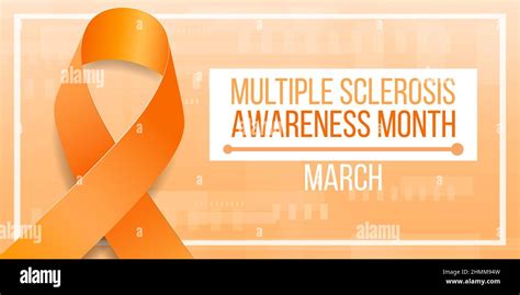 Multiple sclerosis awareness month concept. Banner template with orange ...