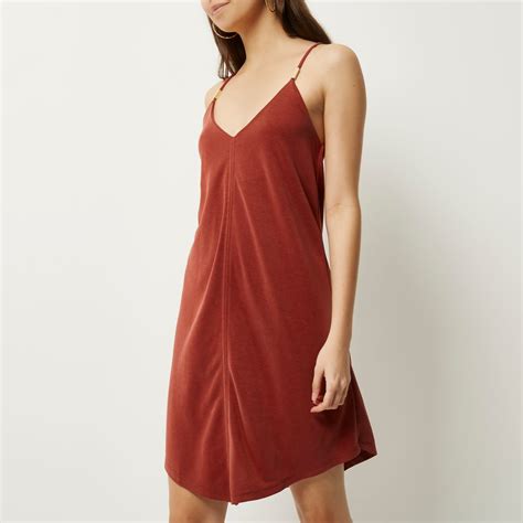 River Island Synthetic Red Hanky Hem Dress Lyst