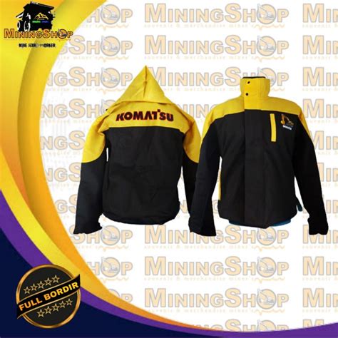 Jual Jaket Parasut Alat Berat Tambang Kuning Hitam KOMBINASI KOMATSU