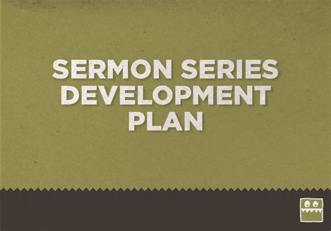 Sermon Series Development Plan