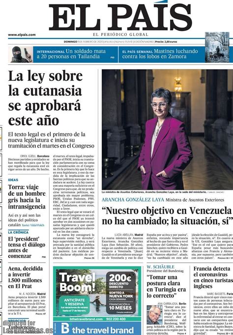 Portada Del Diario El Pa S Del D A News Europa