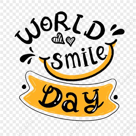 World Smiling Day Smile Label Labels PNG Transparent Background Font