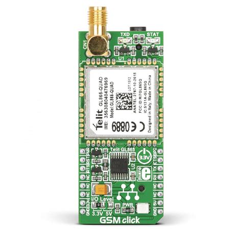 GSM Click Breakout Board For Telit GL865 GSM GPRS QUAD Module