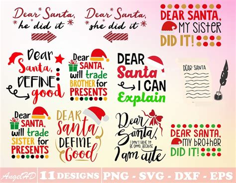 10 Dear Santa Svg Dear Santa Tray Svg I Can Explain Svg Bundle