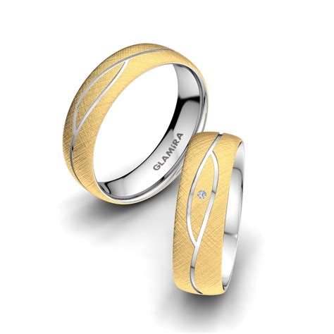 Compre Anillo De Boda Bright Set Mm En K Oro Amarillo Blanco