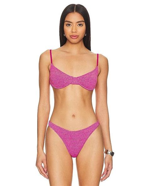 Bondeye Gracie Balconette Bikini Top In Pink Lyst