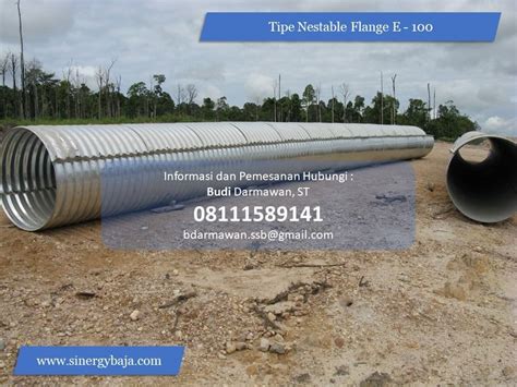 Pabrikan Pipa Culvert Armco Nestable Flange Multi Plate Pipe Gorong