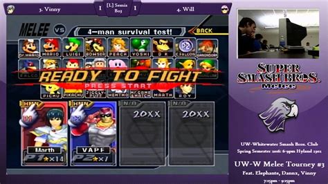 Uww Smash Melee Spring Weekly Losers Semis Vinny Marth Vs