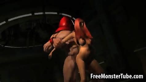 3d Redhead Babe Getting Fucked By The Juggernaut
