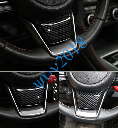 For Subaru XV 2018 Carbon Fiber Style Steering Wheel Paste Centre Cover