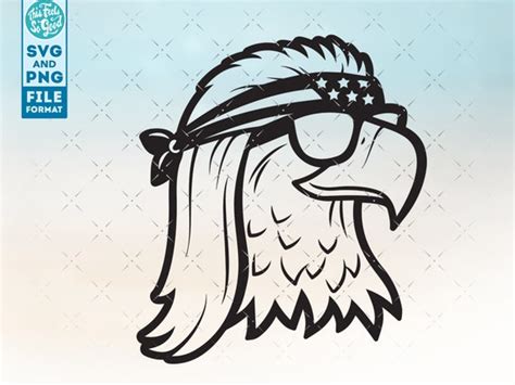 Mullet Eagle Svg Patriotic Svg Vintage American Flag Svg Etsy