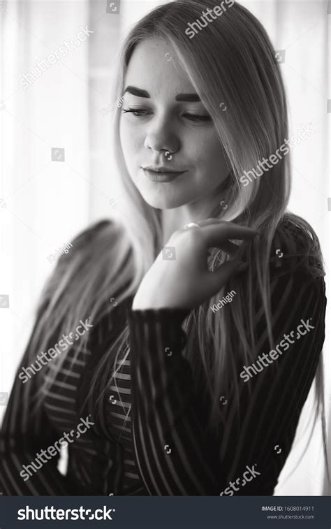 Sexy Blonde Tight Dress Beautiful Adult Stock Photo 1608014911 Shutterstock