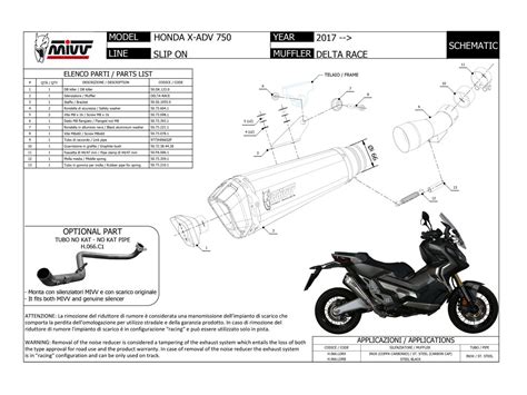 H Ldrb Silencer Mivv Delta Race Stainless Steel Black Honda X Adv