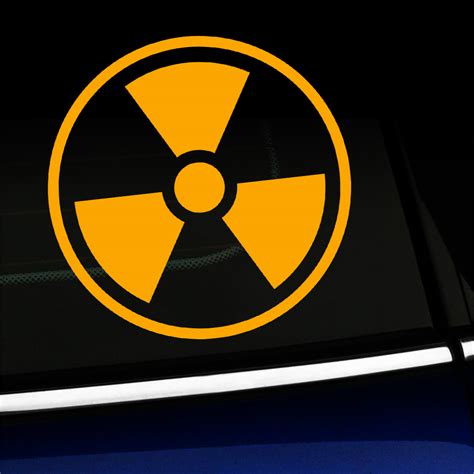 Nuclear Symbol - Vinyl Decal - Choose Color - [GOLDEN YELLOW] - Walmart.com