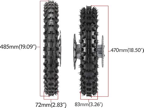 Buy ZXTDR Front 60 100 14 Rear 80 100 12 Wheel Rim With 12mm Bearing