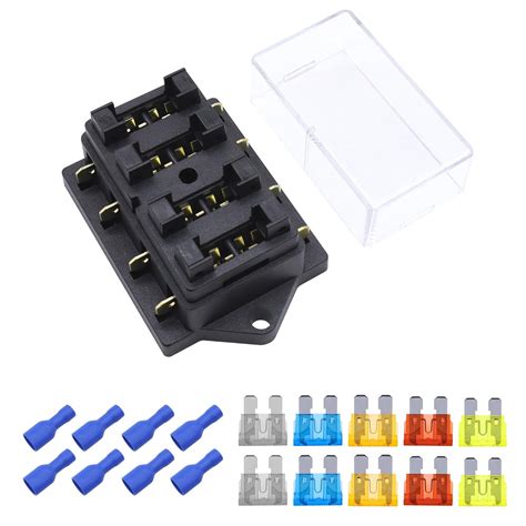 Hisports Way Car Standard Blade Fuse Holder Box With Pcs Free Blade