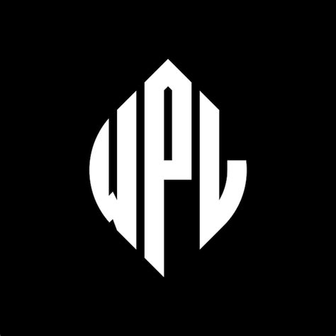 Diseño del logotipo de la letra del círculo wpl con forma de círculo y