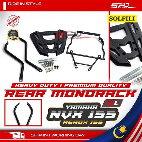 Nvx V Back Rack I Rear Monorack I Heavy Duty Type I Premium Quality