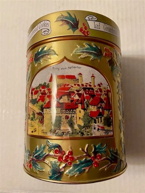 Lambertz Aachen German Christmas Musical Cookie Tins Set Of Two Have