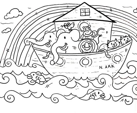 Noah Ark Coloring Pages To Download And Print For Free