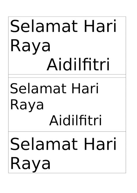 Docx Tulisan Kaligrafi Selamat Hari Raya Dokumen Tips