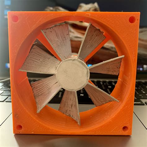 STL file 90mm DIY Fan (fully 3D printed) high airflow 🌬️ ・3D print