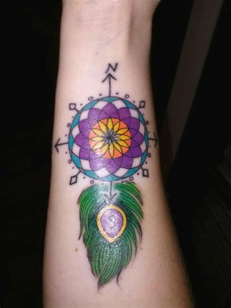 Compass Mandala Dream Catcher Tattoo Designed By My Lovely Sister