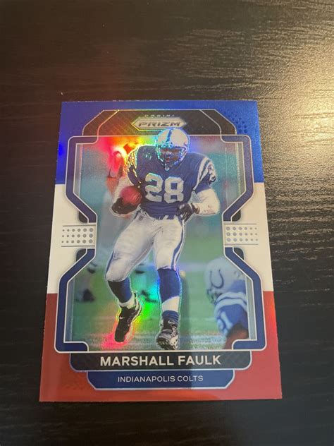 Panini Prizm Football Marshall Faulk Red White Blue Prizm Ebay