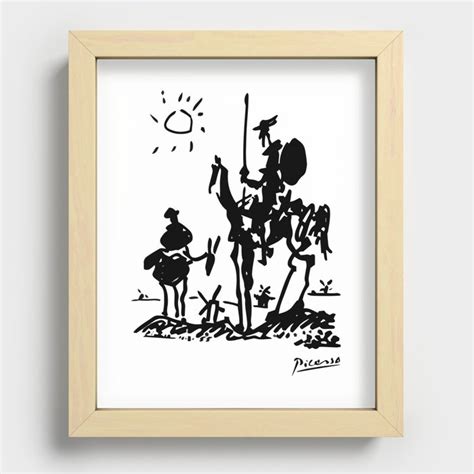 Picasso Don Quixote 1955 Artwork Recessed Framed Print By Artorama Shop Society6