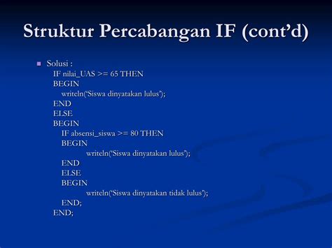 Ppt Struktur Percabangan Powerpoint Presentation Free Download Id