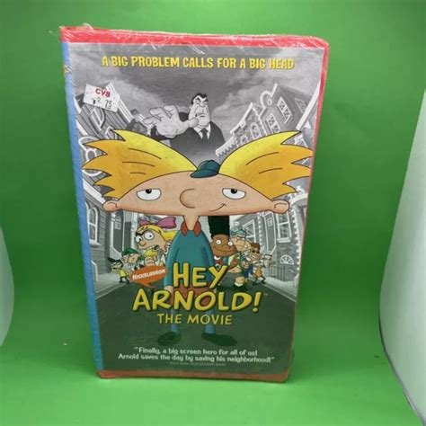 NICKELODEON HEY ARNOLD The Movie VHS Cassette 2002 Red Clamshell Case