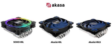 Akasa Introduces Soho H L And Alucia H L Low Profile Cpu Coolers