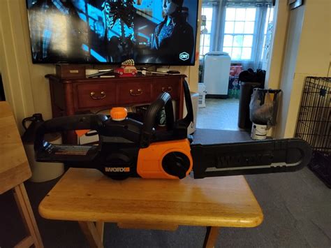 Worx Wg V Power Share Inch Cordless Chainsaw With Auto Tension