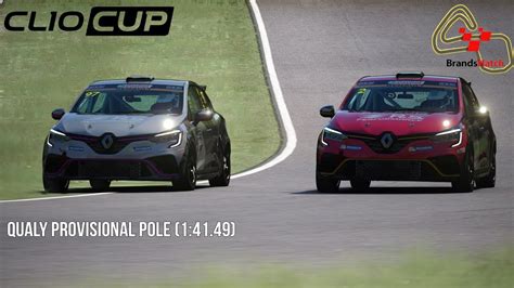 Renault Clio Cup Provisional Pole At The Brand Hatch Gp Circuit In