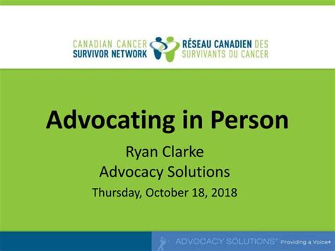 advocating  person