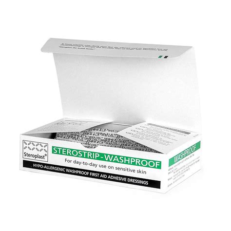 Sterostrip 75cm X 5cm Washproof Plasters Hypoallergenic Box Of 50