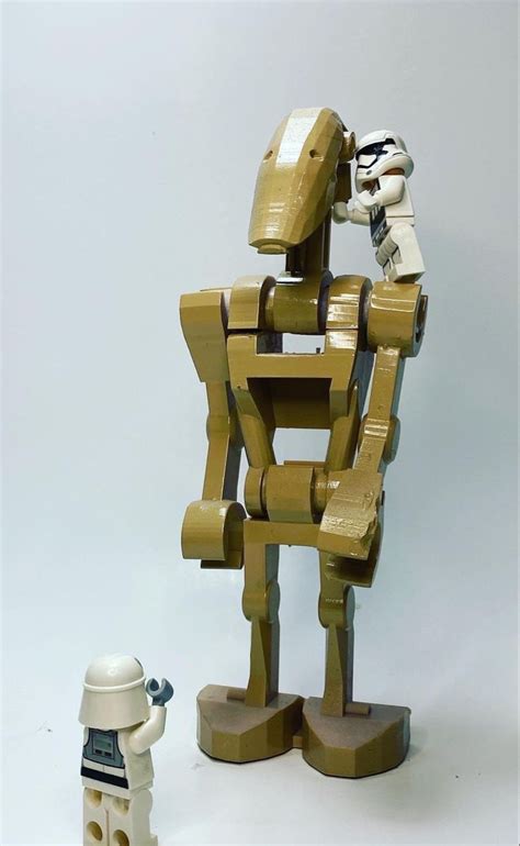 Big Lego B1 Battle Droid Statue Resin 3d Printed Star Wars Etsy