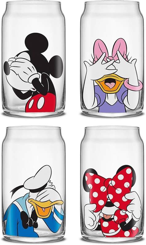 Joyjolt Disney Mickey Mouse And Friends Peek A Boo Collection Tumblers 16oz Can Shape Tumbler