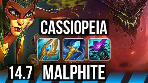 Cassiopeia Vs Malphite Mid K Dmg Games Dominating Kr