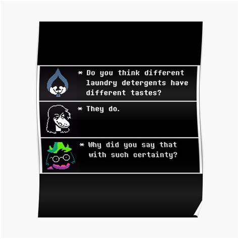 Deltarune Dialogues Poster For Sale By Liamgunningart Redbubble