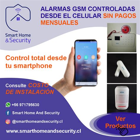 Alarma GSM inalámbrica sin cuotas mensuales Smart Home and Security