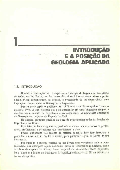 Geologia Aplicada A Engenharia Chiossi Geologia