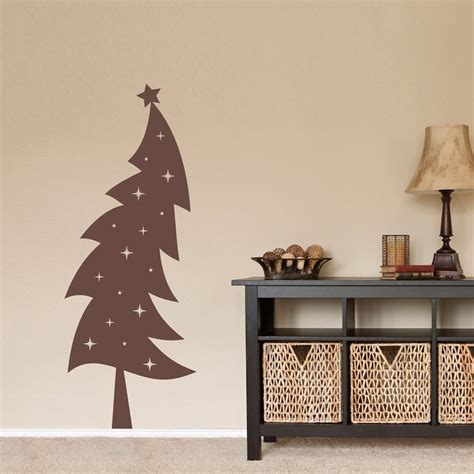 Christmas Tree Decal Holiday Wall Decor Xmas Vinyl Etsy